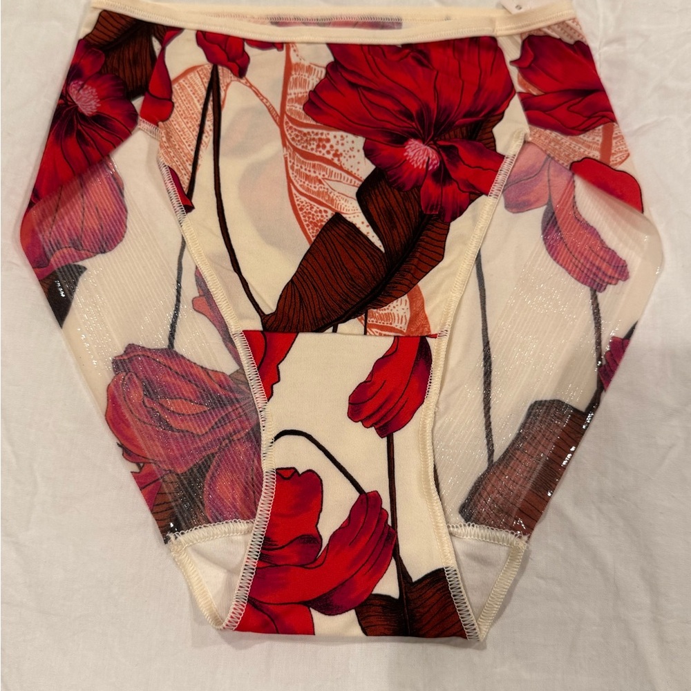 SOMA VANISHING EDGE MICROFIBER HIGH LEG- SZ S, TROPIC LIKE ITS HOT, NWT